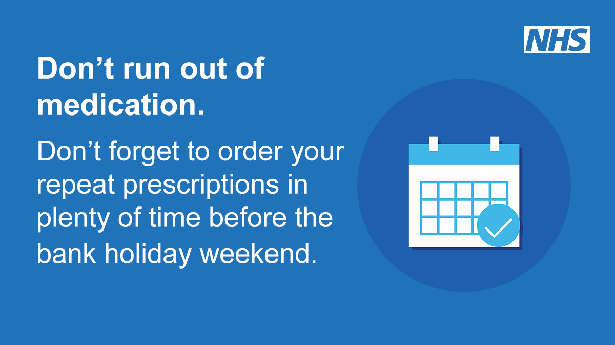 swasFT's tweet image. Is your repeat prescription on your shopping list this #Easter? Don't let the #BankHoliday catch you on the hop! Make sure you get yours in plenty of time.

Phoning 999 because you have run out of your prescription is not a suitable use of our resources.

#ChooseWisely