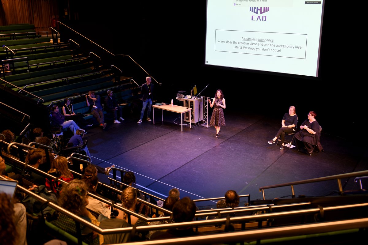 Mariana_J_Lopez's tweet photo. Recording of the EAD (Enhanced Audio Description) Spotlight from the #DARCI Conference on Disability, Accessibility and Representation in the Creative Industries is now available! Including extracts from some of the wonderful productions we've worked on https://t.co/LDxpK31zpK https://t.co/dgugmp3nA8
