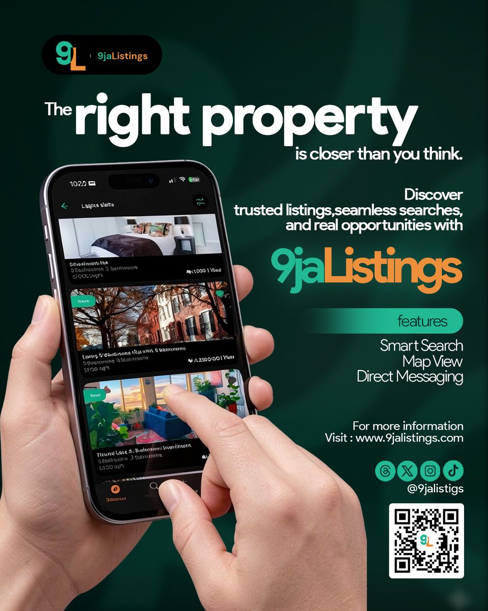 9jalistings's tweet photo. Something big is coming for house hunters, agents and landlords. A smarter way to rent, list and find properties is on the way.Give us a follow so you don’t miss out. #realestate #9jalistings #9ja https://t.co/3H7bWviO8e