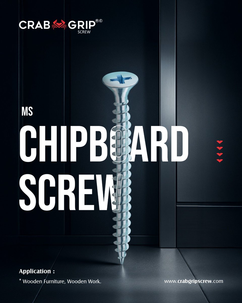 ibais_wooden's tweet photo. CRAB 🦀 GRIP SCREW

INDIA's most trusted screw brand since 1989

MS Chipboard Screw

For inquiry via WhatsApp click:
https://t.co/XgPDGSvG0T

CRAB GRIP LIMITED [Rajkot]
Customer Care No.: +91 99099 97000
#chipboardscrew #mschipboardscrew #screw
.
@ibais_wooden 
@crabgripscrew https://t.co/Ym5BEwFyxd