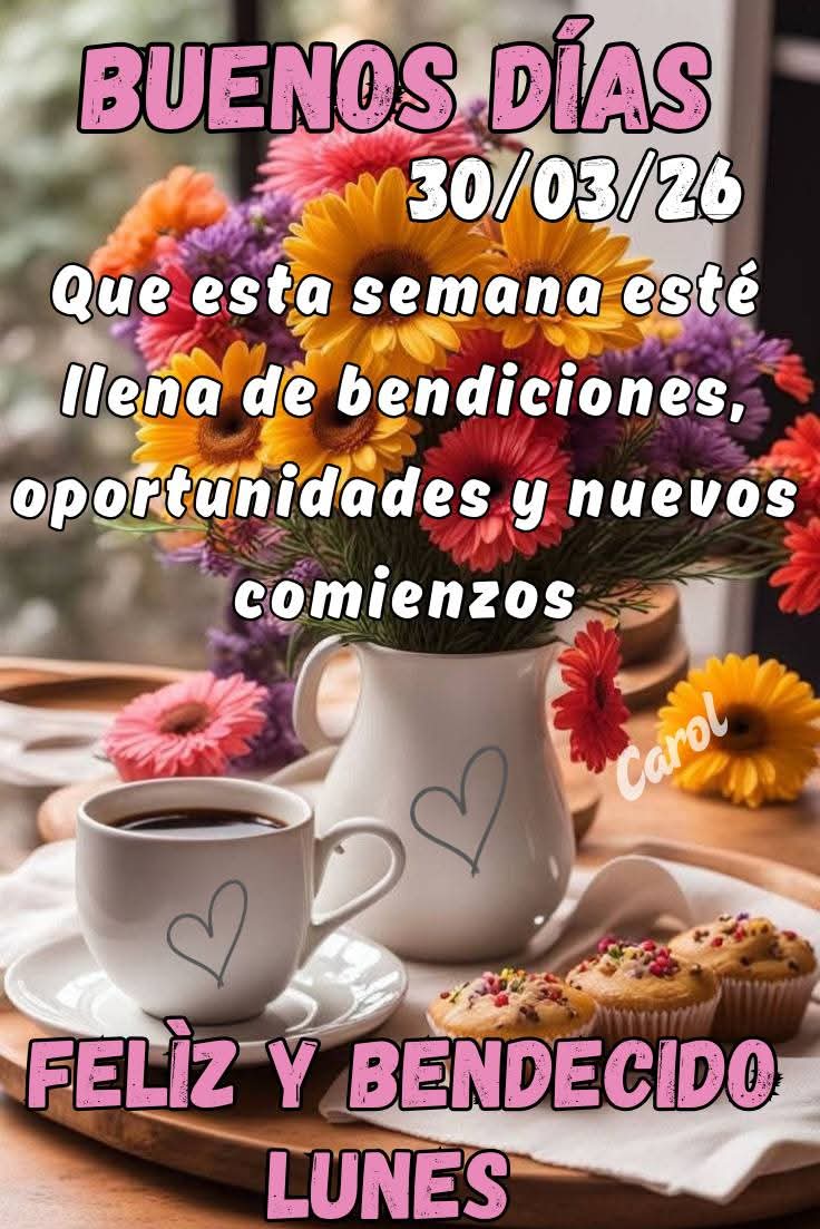 ¡Buenos días! ☀️🇻🇪☀️🌏☀️
Qué sea una semana de bendiciones 🙏
Qué sea una semana de soluciones 💯
Qué sea una semana de unión y solidaridad 👨‍👩‍👧
Y qué sea una semana de amor propio para lograr lo ideal ❤️
con Dios en nuestras vidas y con más FE 🙌
¡Amén!