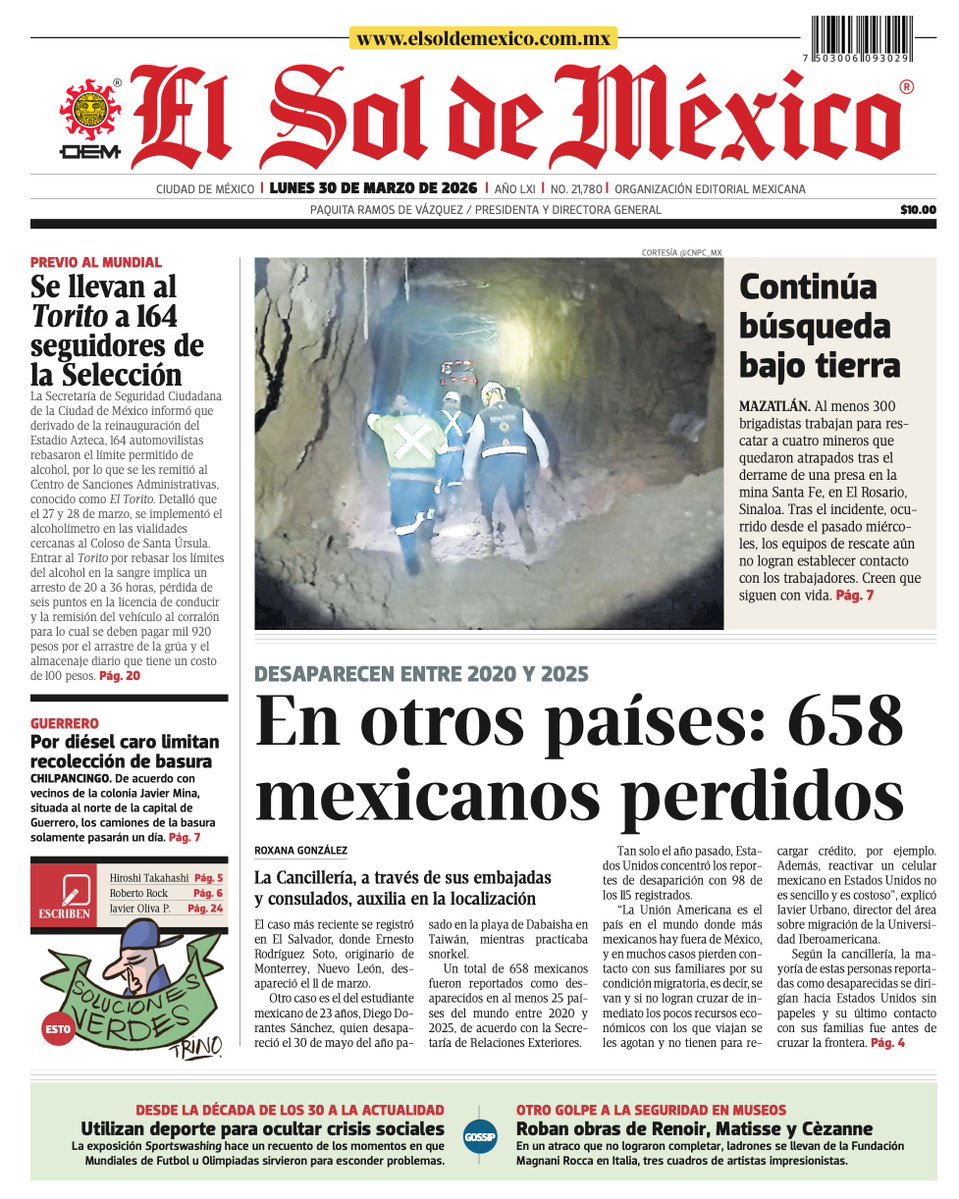 El Sol de México tweet media