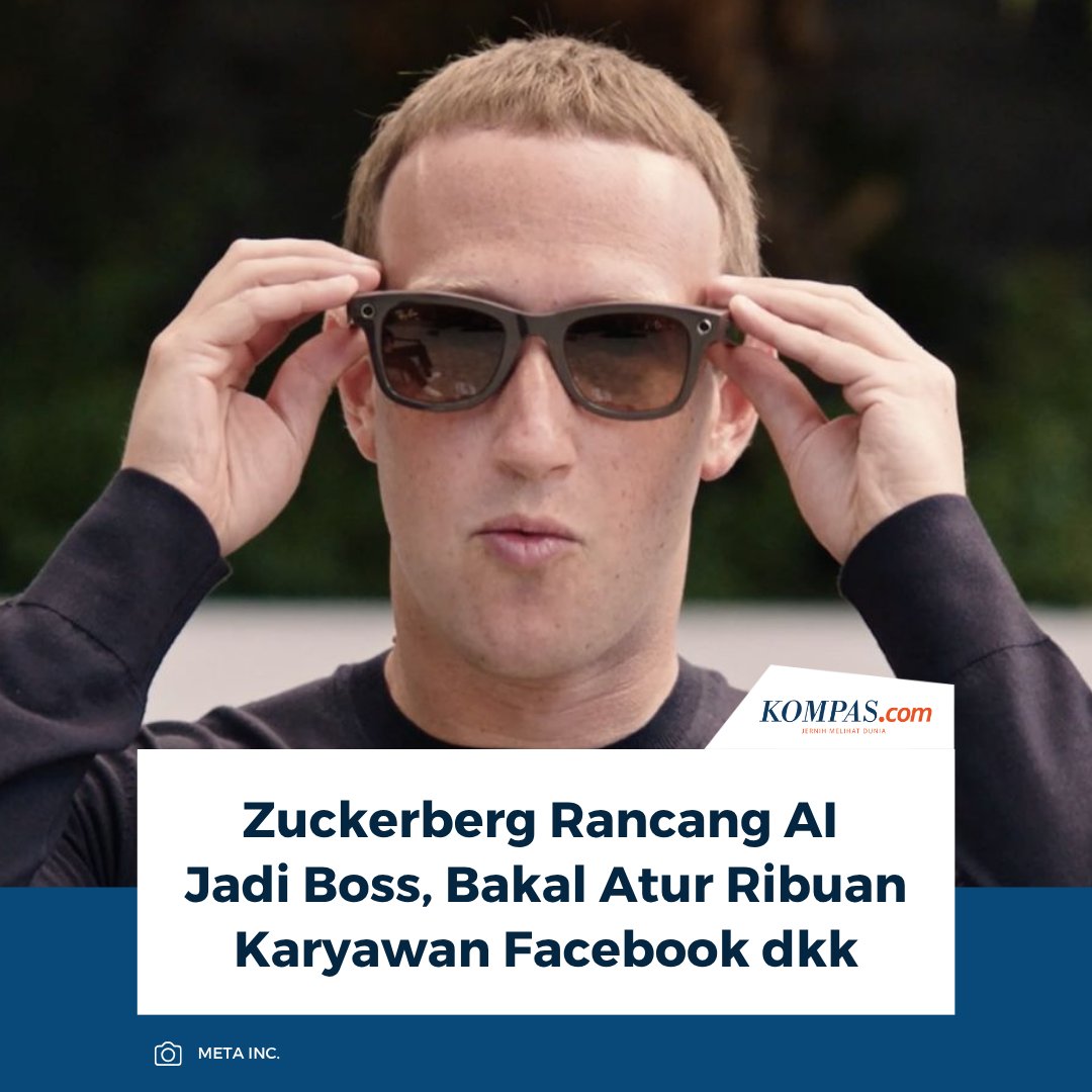 KompasTekno's tweet image. CEO Meta Mark Zuckerberg dilaporkan sedang mengembangkan agen AI (AI Agent) pribadi yang akan membantunya menjalankan perusahaan untuk mengambil peran layaknya “chief of staff”.

👉🏻Baca selengkapnya tekno.kompas.com/read/2026/03/2…

~AM #MarkZuckerberg #AI #Facebook