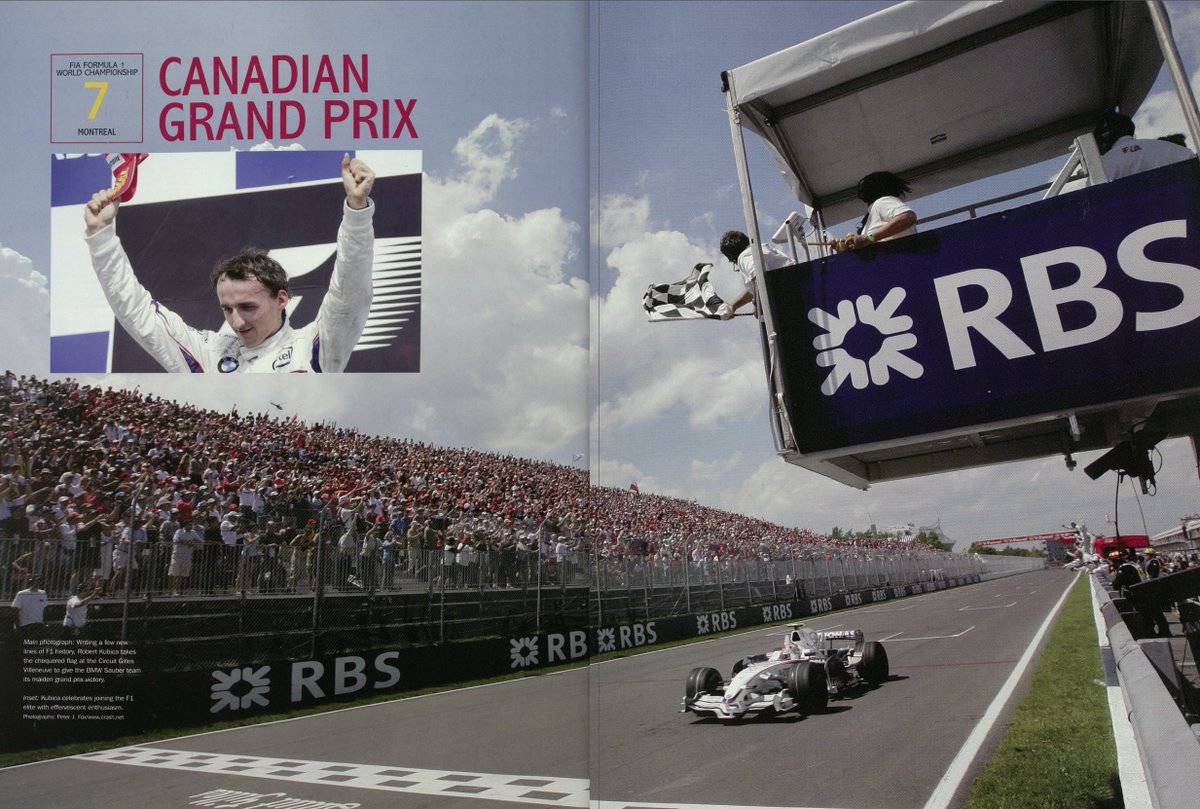 Autocourse1's tweet photo. Another popular winner from our archive, @R_Kubica wins the 2008 Canadian #F1 Grand Prix. https://t.co/G9A18oORD1 https://t.co/ixUtC2lITA