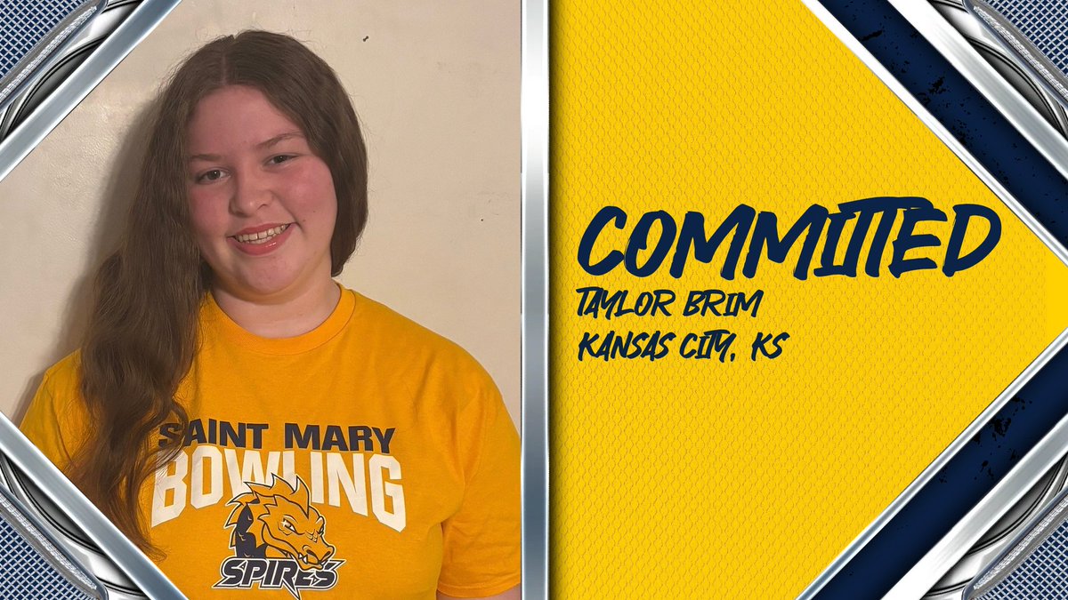 BowlingUsm's tweet photo. We are excited to announce that Taylor Brim has committed to join The University of Saint Mary Bowling team! Welcome to the family, Taylor! Let's achieve greatness together!  #FirstCityU https://t.co/7MOLxDrxv0