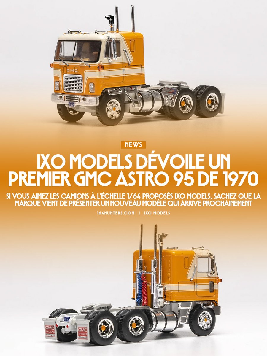 164hunters's tweet photo. 🇫🇷 Ixo Models dévoile un premier GMC Astro 95 de 1970
🇯🇵 Ixo Modelsが初の1970年型GMCアストロ95を発表
🇺🇸 Ixo Models unveils its first 1970 GMC Astro 95
---
@IXO_Models  #IxoModels #GMCAstro #GMC #Astro
▶ Lien en commentaire https://t.co/YZR6JV1NRK