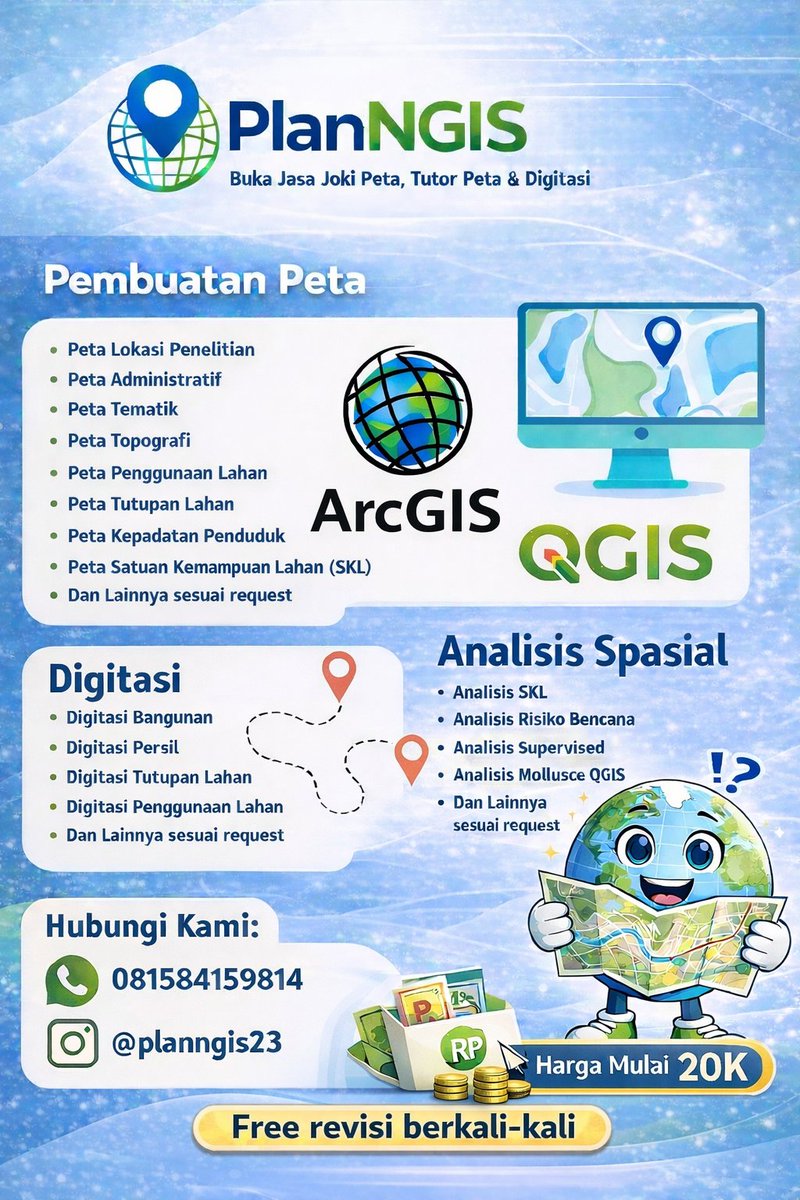 PlanNGIS || Joki Peta & Tutor Peta🌏 tweet media