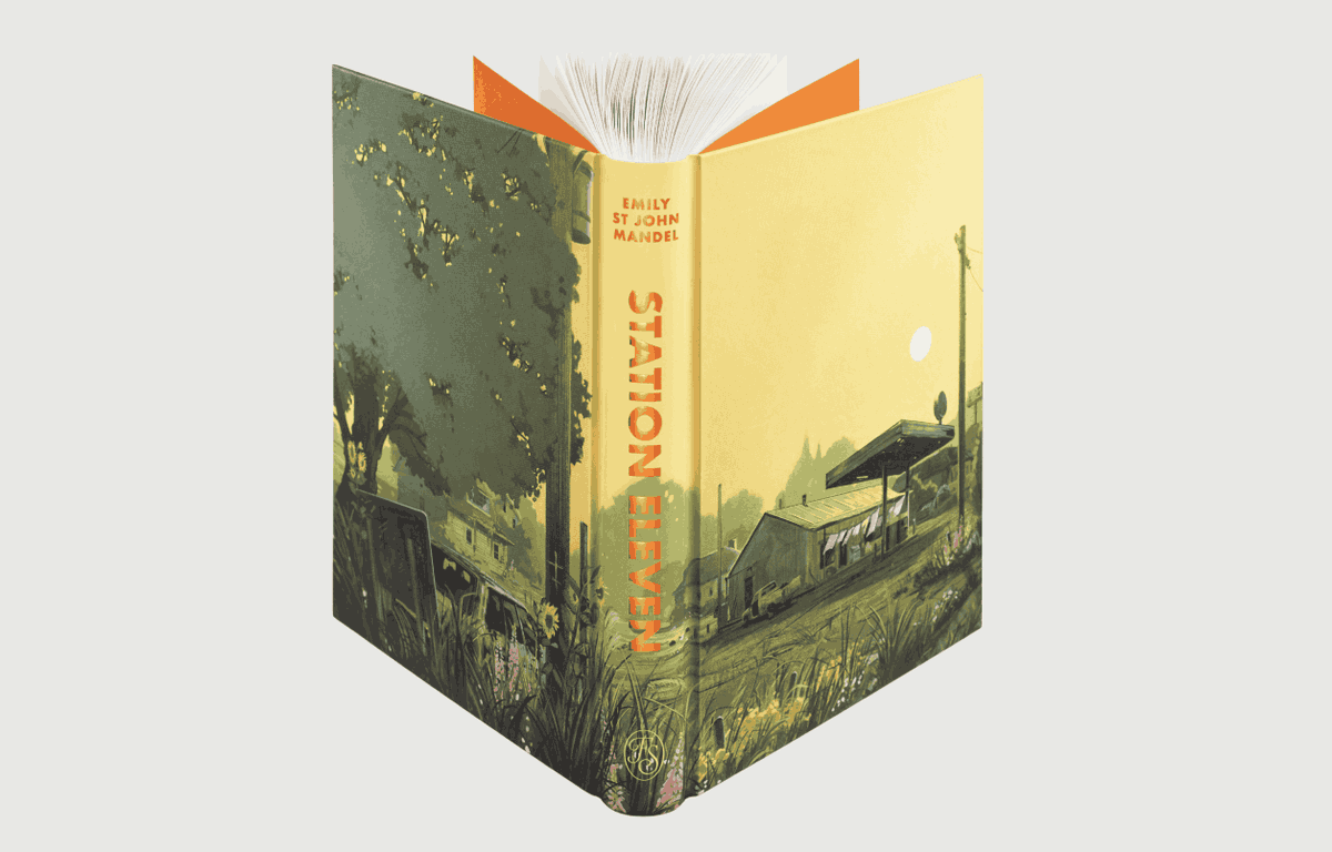 foliosociety's tweet photo. From sketches to illustrations ✨ Zoë van Dijk’s early concepts became the final artwork for our Folio book of Station Eleven by Emily St John Mandel. 

These illustrations form a powerful diptych: the same landscape shown 20 years apart. https://t.co/bkP3UYqZGr https://t.co/o0FpuoAFiY