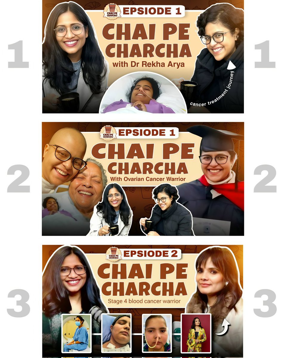 AlexxThumbnails's tweet photo. Designed 3 thumbnail concepts for a cancer awareness podcast 🤎

The goal is warm brown theme with friendly conversation between a doctor and cancer survivors

2 concepts for Episode 1, 1 for Episode 2

Which one feels strongest 1, 2, 3?

DM for better CTR 📩 https://t.co/uhPWSIFmsx