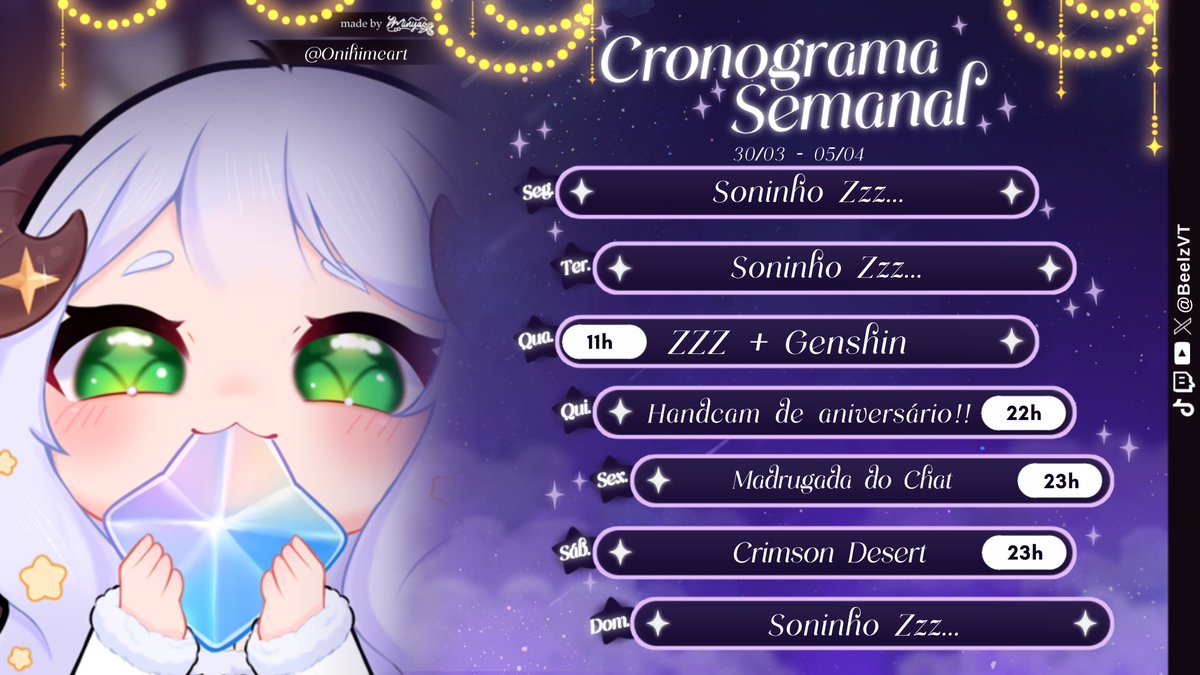 Boa tarde meus fofinhooos!! Desejo a todos vocês uma semana incrível e tranquila!💜

Essa semana vai ser beeem especial, eu estou extremamente ansiosa para nossa live especial de Quinta, comemorando meu aniversário!! NÃO PERCAM NOSSA HANDCAM!! 

BEIJO MEUS FOFOSOS!✨