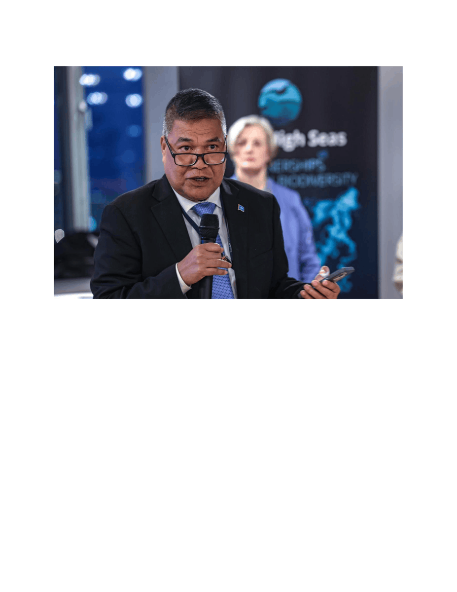 FSMMission_UN's tweet photo. At the invitation of the Living High Seas on Friday, 27 March, Ambassador Jeem Lippwe participated in a side event at the margins of the BBNJ PrepCom to launch the Living High Seas initiative, which brings together pioneering countries, https://t.co/bJJhjMzUFO