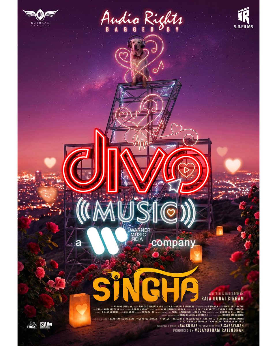 kollycorner's tweet image. #Singha — A Feel Good tale between Human &amp;amp; Dog is coming to theatres this Summer 🐕

Audio rights is acquired by @divomusicindia 🎵