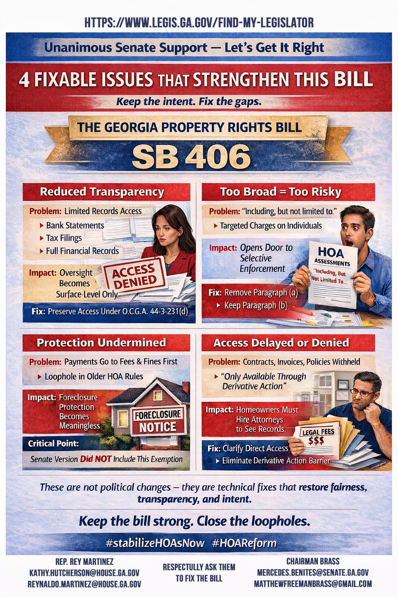 GilForGeorgia's tweet photo. Without needed changes the intent of SB 406 is compromised rendering it ineffective. #hoareform #gapol 
@StassiOlmos @RElliotWSB @BrendanKeefe @LindstromNews  
https://t.co/bf8dpt9AmL
matthewfreemanbrass@gmail.com mercedes.benites@senate.ga.gov kathy.hutcherson@house.ga.gov https://t.co/stnjTAGxI3