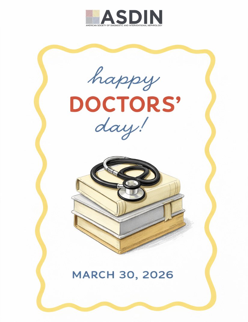 ASDINNews's tweet image. ASDIN proudly recognizes our members who dedicate their practices to improving the lives of patients with kidney disease every day. Happy Doctors’ Day! 🏥 💉

#DialysisAccess #InterventionalNephrology