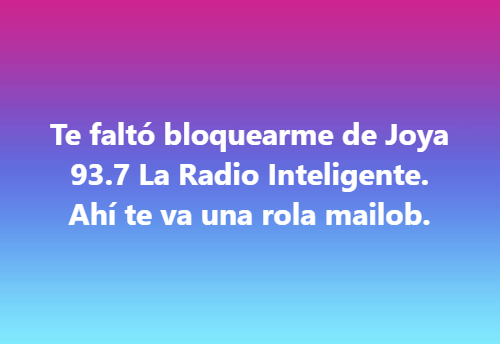 Joya 93.7 FM tweet media