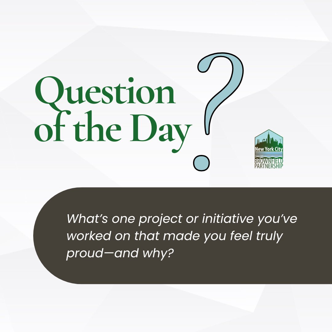 NYCBrownfields's tweet photo. 🌟 Happy Monday from NYCBP! 🌟

A new week is here—full of opportunities to make progress, solve problems, and move important work forward in our communities.

💬 Question of the Day:
What’s one project or initiative you’ve worked on that made you feel truly proud—and why? https://t.co/50YOeIETR7