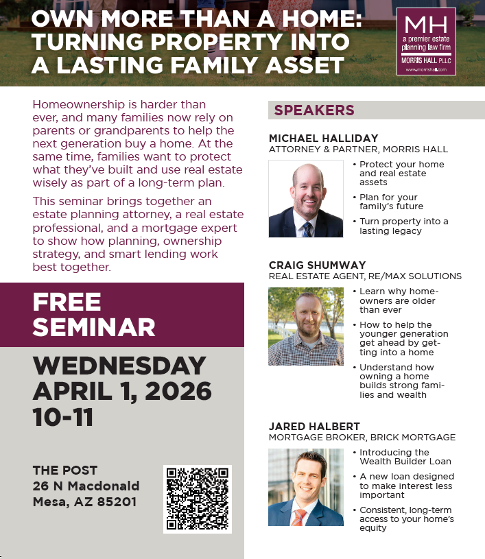 morristrust's tweet photo. Thinking about buying a home or helping the next generation?
Join us for a FREE seminar on turning real estate into a lasting family asset. Register Today!
#estateplanning #homeownership #legacyplanning

Register Here: https://t.co/iip36FefQ8 https://t.co/Sa7XJJkVLI