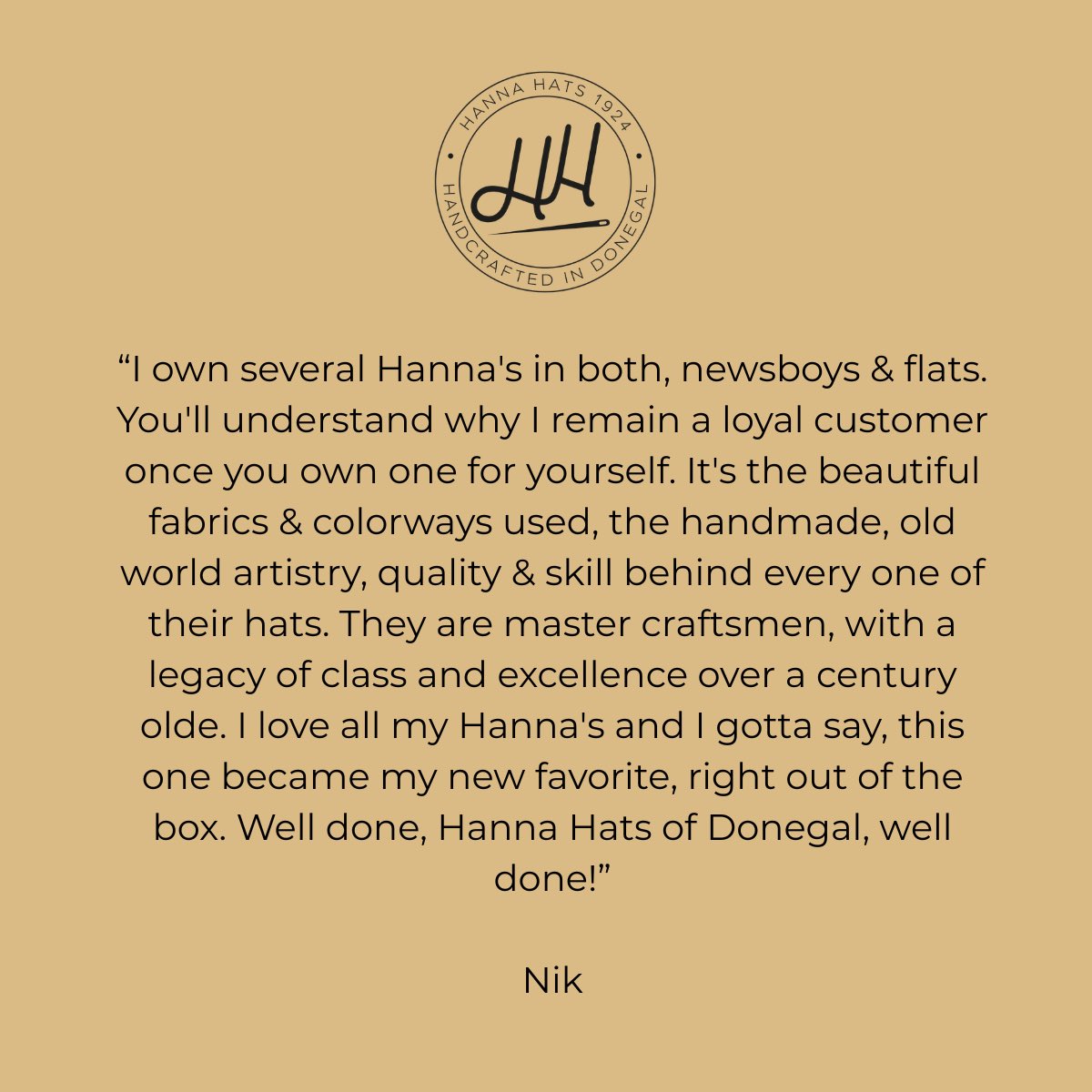 Hanna_Hats's tweet image. We have received lots of lovely reviews from you all about our most recent launches; The Shelby Baker Boy Limited Edition Collection &amp;amp; St.Patrick’s Limited Edition for 2026  ☘

Thank you Laurent &amp;amp; Nik 🙌🏼

#HannaHats #Since1924 #TweedCap #PeakyBlindersStyle #FlatCap