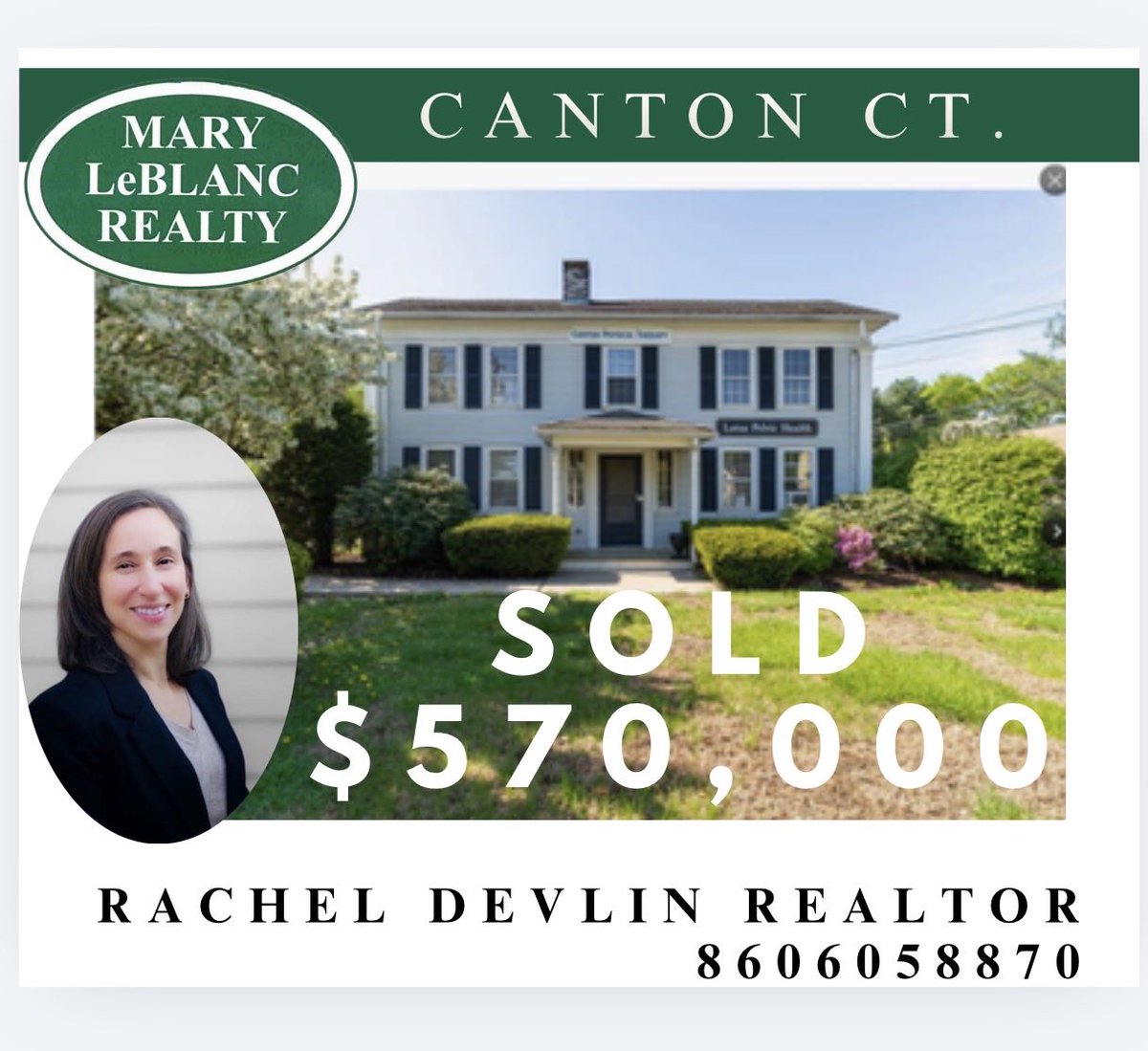 #Sold in #CantonCt Congratulations to our home seller in Canton, Connecticut❤️ Rachael worked tirelessly  with the Buyer and the town to get this deal together. Congratulations to the new homeowners. Give Rachael a call 8606058870 , if you’d like to sell or view homes in Canton