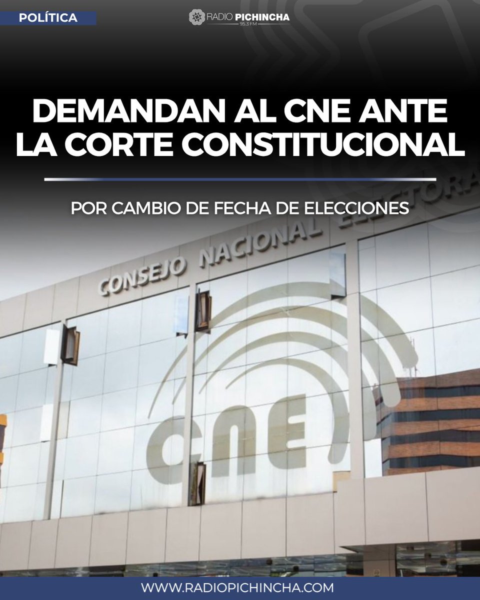 is.gd/RcKC8u || El demandante cuestiona la legalidad de mover los comicios a noviembre de 2026 y advierte una vulneración a la seguridad jurídica.
🏛️ #Política 
#LaRadioDeLasNoticias