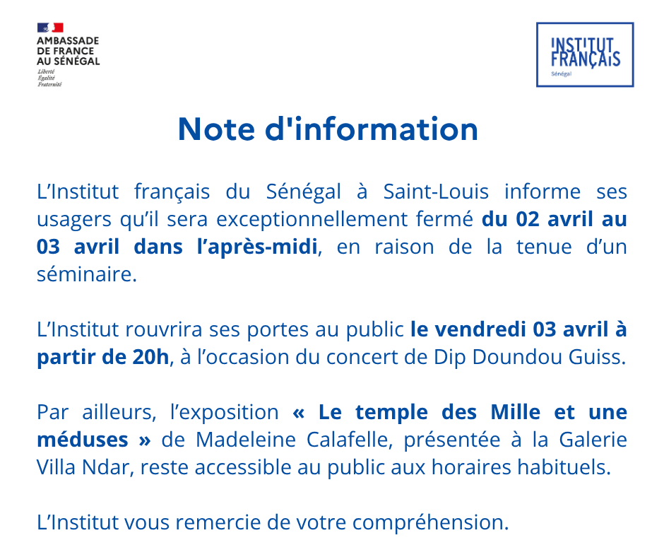 Institut français du Sénégal à Saint-Louis tweet media