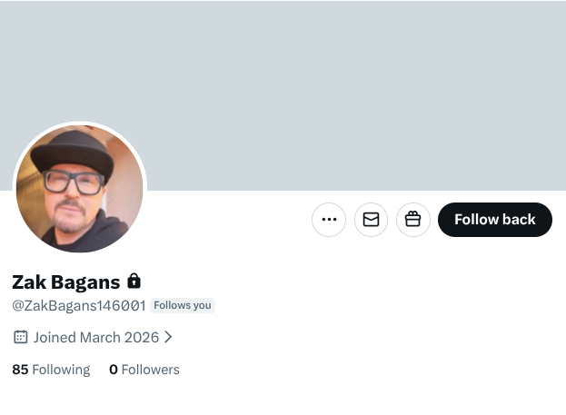 the Zak bagans anti scam page tweet media