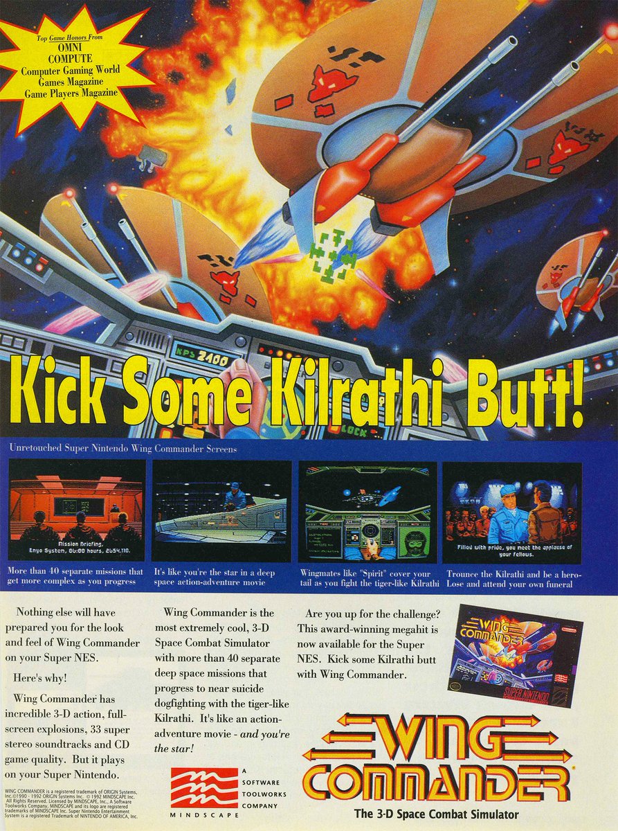 MikeWinterbauer's tweet image. Classic cool Wing Commander magazine ad 1992!!
#illustration #popculture #retrogames #WingCommander #boxart