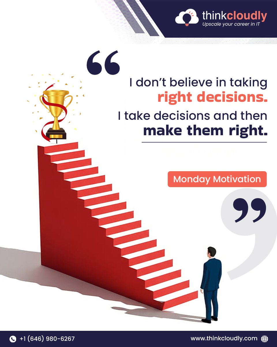 Thinkcloudly's tweet photo. Stop waiting for the “perfect” decision.
Just start… and figure it out along the way. That’s how real growth happens.

#thinkcloudly  #MondayVibes #KeepGoing #CareerGrowth https://t.co/cGadSB9TvR