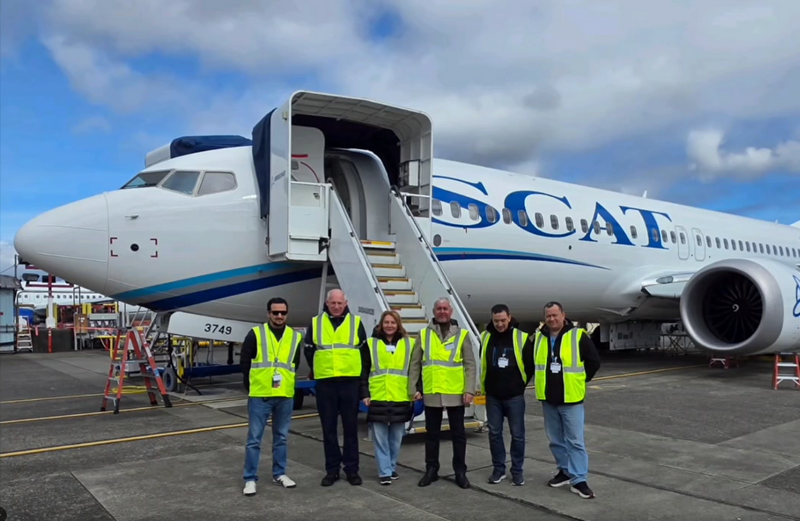 M_Pyadushkin's tweet photo. Kazakhstan’s SCAT Airlines took the only delivery planned for 2026 – a pair of newly assembled Boeing 737 MAX 8 from Seattle. My story for CentralAsia+Aero https://t.co/I7GriIUKND https://t.co/TZjnCHe0Hx