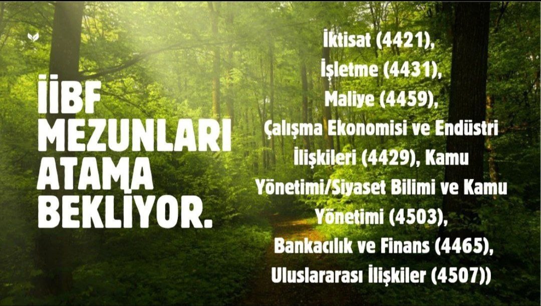 feyza_1307's tweet photo. @kadircokcetin06 @milliparklar DKMP Genel İdare Hizmetleri kadroları için İİBF mezunlarının talebi: İİBF kapsamında bölüm ayrımı ve yaş şartı olmaksızın, ilk defa atanma yoluyla atama.
@muhiddinsahinn @AhmetGumen @bekirgizligider @akadirpolat1 @ahmtbgc @Seyfullahaslntk @pebaysa @kadircokcetin06 @tarimormanpgm https://t.co/BmGebBj47z