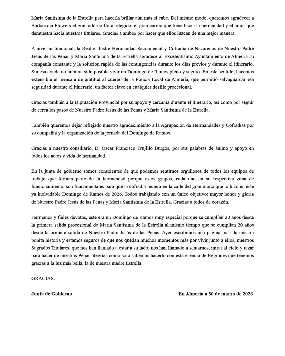 Hermandad de la Estrella (Almería) tweet media