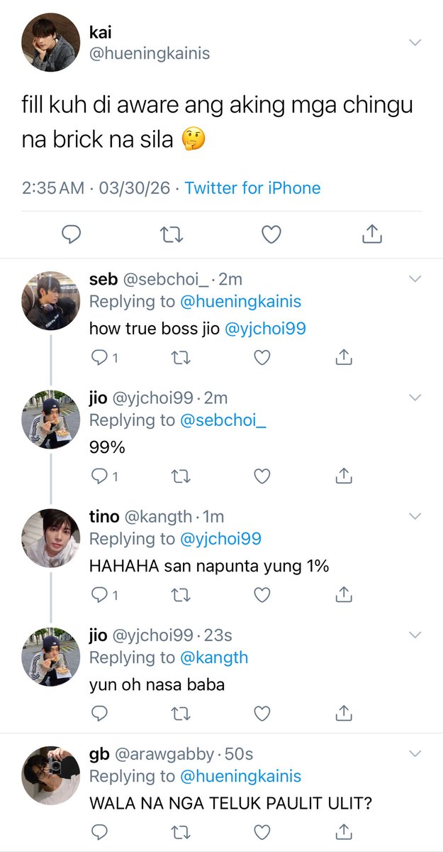 pasalo
#beomjun filo au

sabi nga nila, bawal friendcest… e malay ba nila gabby (bg) at jio (yj) na magbbreak sila?