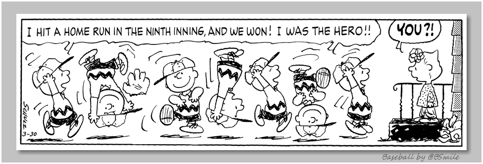 BSmile's tweet image. Today In 1993 ⚾ Charlie Brown finally hits a home run to win the big game! #Baseball #Hero #Peanuts #MLB #Inspiration #Motivation