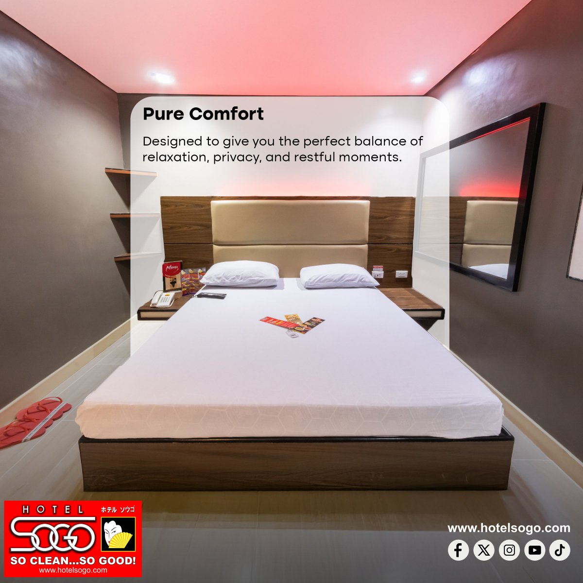 HotelSogo's tweet photo. Pahinga na may privacy at comfort?
You deserve this kind of stay.
Kaya book na!
#HotelSogo
#SoCleanSoGood
#HereAtHotelSogo
#DahilMahalKitaGustoKoSaSogoKa https://t.co/K7Nh9mp8Ma