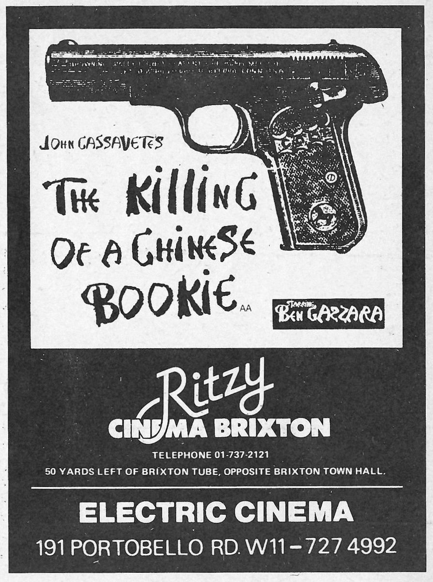 Mag1cH0ur's tweet photo. John Cassavetes' THE KILLING OF A CHINESE BOOKIE finally opened in London on this day March 30th, 1980.. https://t.co/YWoX2FUnWW