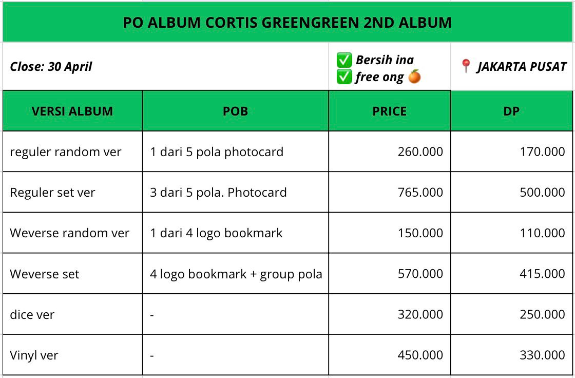 Cichery GO OPEN PO CORTIS GREENGREEN || NOBAR EXO tweet media