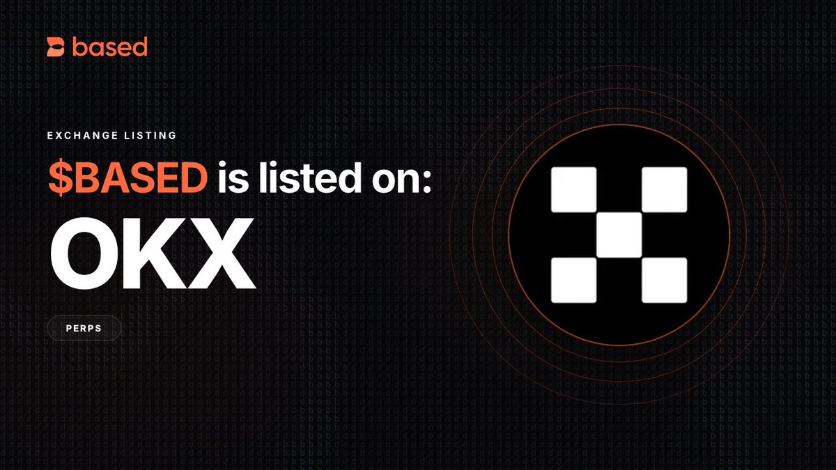 BasedOneX's tweet photo. $BASED is now live on @OKX Futures.

Trade $BASED: https://t.co/v3PeWS65cf

The future is Based. https://t.co/MhUgQHitgE