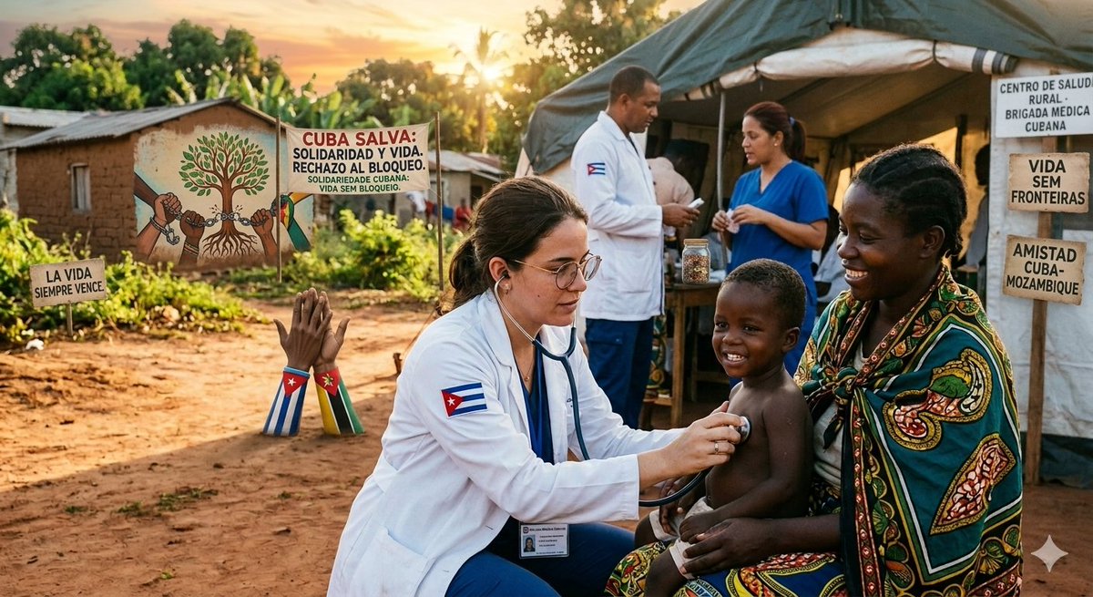 Donde otros ven obstáculos, nuestros médicos ven esperanza. En #Mozambique, el personal de salud cubano escribe historias de vida cada día. La vocación de servir es más fuerte que cualquier sanción. ¡La vida siempre vence! 🩺✨ #CubaSalva #CubaCoopera #MejorSinBloqueo