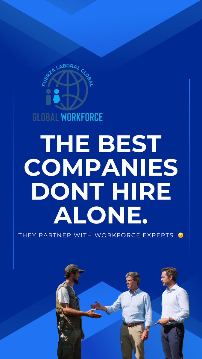 GlobalWorkLLC's tweet photo. The best companies don’t hire alone.

They partner with workforce experts

#Hiring #WorkforceSolutions #BusinessGrowth https://t.co/LN9KhRQmJW