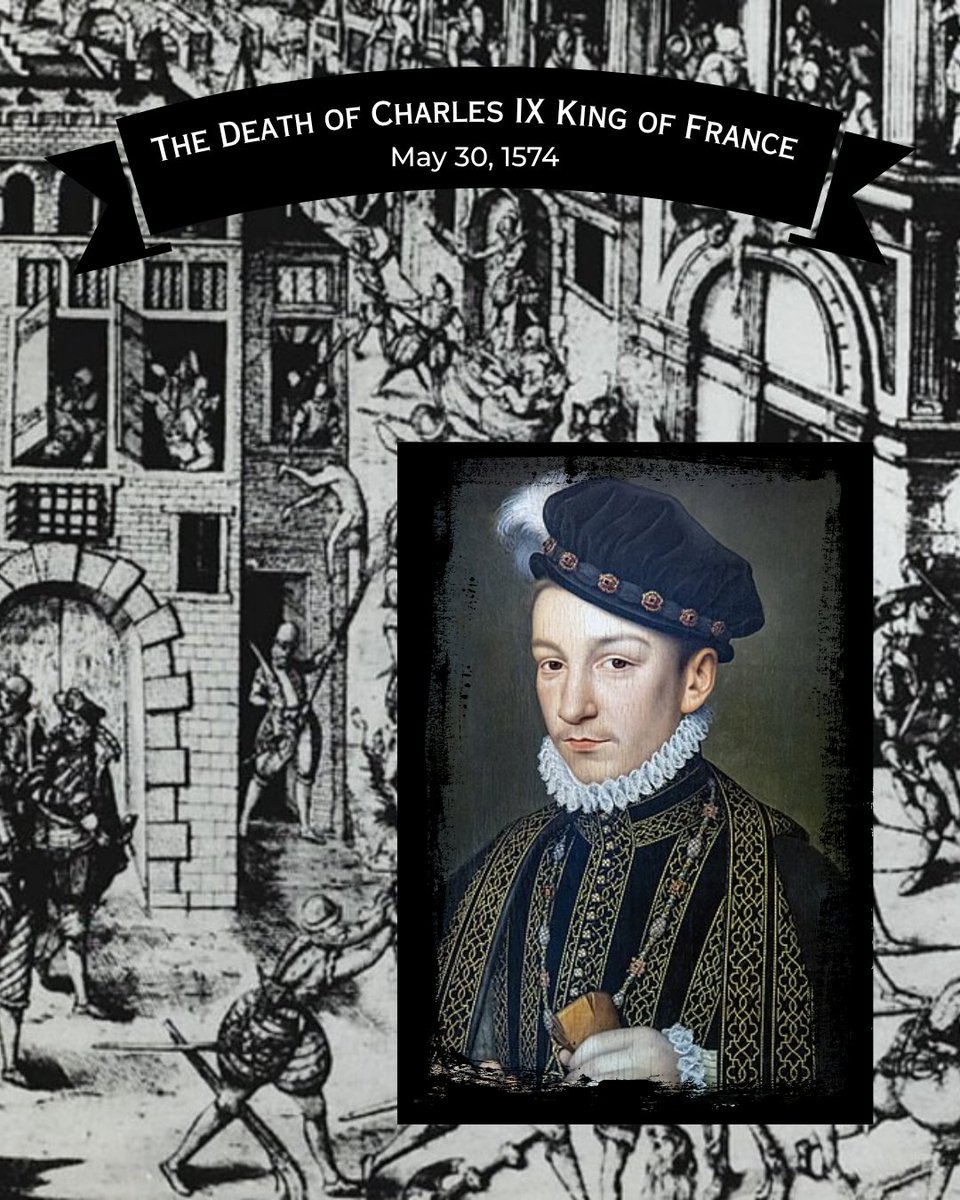 An event closely linked to my novel "MEDICIS DAUGHTER." 452 yrs ago today, King Charles IX died in his twenties. After Margot's wedding he order the St. Bartholomew's Day Massacre an act that haunted him till his death #historicalficiton #Valois  sophieperinot.com/the-anniversar…
