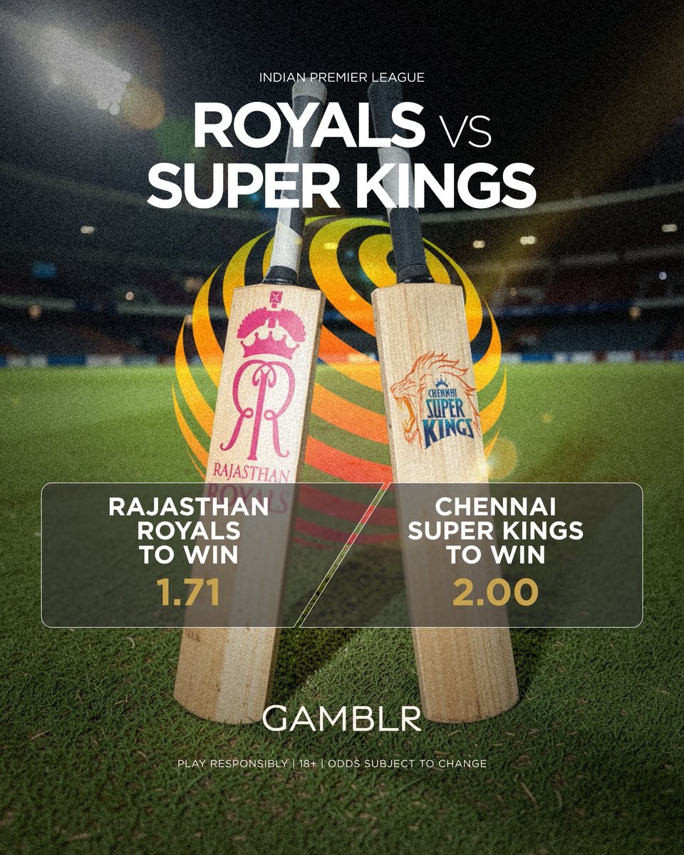Rajasthan Royals vs Chennai Super Kings

Who will come out on top in their IPL Opener? 🏏