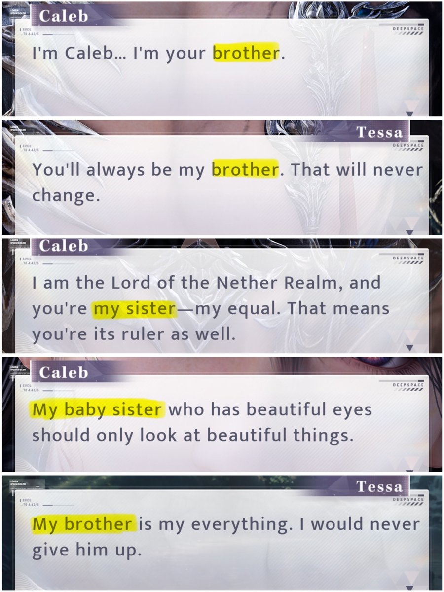 Everytime the words ‘brother’ and ‘sister’ appear, an angel grows its wings