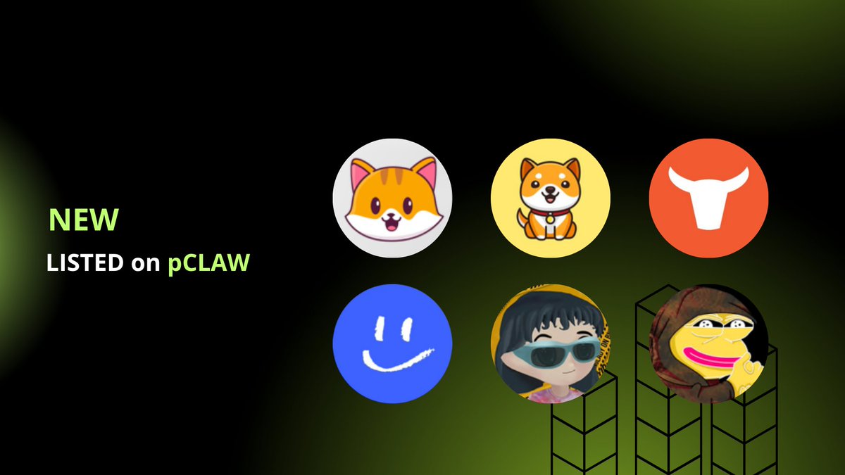 pokebookAI's tweet photo. 🦞 NEW LISTED on pCLAW

$BNBXBT @bnbxbt_agent  
$MILADY @milady_bsc 
$UB @Unibase_AI 
$TRADOOR @tradoor_io 
$BABYDOGE @BabyDoge 
$CATE @catecoin 

is now live on pCLAW Agent, An autonomous AI agent now scanning, analyzing, and evolving in real-time. https://t.co/I9MKKiR3dS