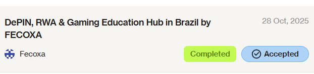 Já fiz muita coisa na Web3, mas isso aqui bate diferente.

Orgulho demais. Obrigado <a href="/arbitrumdao_gov/">Arbitrum Governance</a> <a href="/arbitrum/">Arbitrum</a> 🚀

E um agradecimento especial ao meu curador nesse processo <a href="/JuanRah/">JuanRah</a>. Sem você, nada disso seria possível.