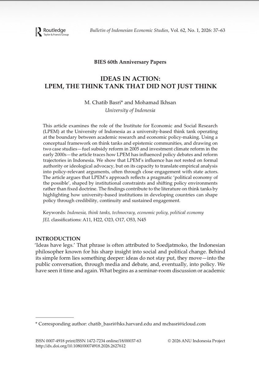 M. Chatib Basri tweet media