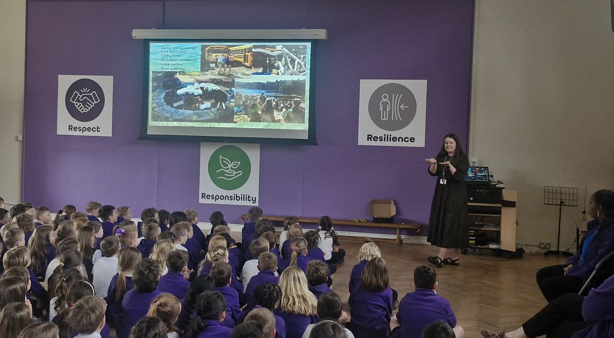 HorncastlePri's tweet photo. Mrs Gray delivered our World Beyond Horncastle assembly this week. She shared her Camp America trip and inspired us to do something similar one day! ๐บ๐ธ๐โบ๏ธ #ambition #worldbeyond https://t.co/N8UPCwTSIs