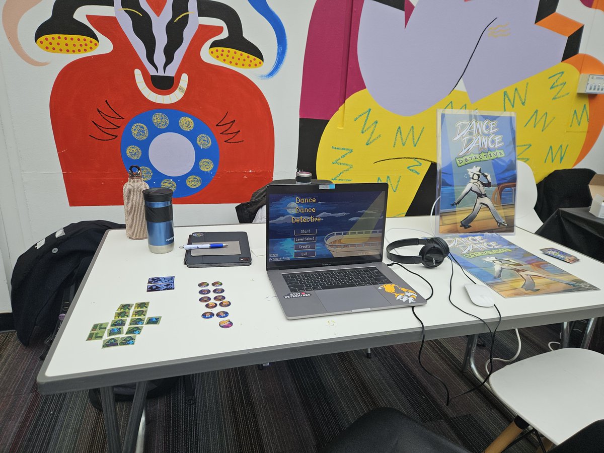 BlueTangoStreet's tweet photo. Dance Dance Detective won the "Most Innovative Gameplay" award at #GDLX this year! Huge thanks to our team, the judges, and organizers at @GameDevLocal  🥳 https://t.co/Xp8I0W4CHH