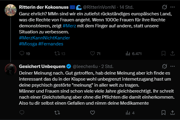 Gesichert Unbequem tweet media