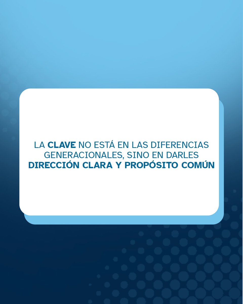 jpumarol's tweet photo. La diversidad generacional debe convertirse en
ventaja competitiva. 🚀

Con una dirección clara, un propósito consensuado y la instalación de un ''coaching dual'', las diferencias entre generaciones pueden transformarse en complemento.

#BrandMasters #Liderazgo https://t.co/3n08aswD1W