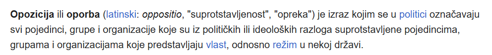 #izboriBO
malo pozitive, apsolutni porast opozicionih glasova...

i prilog definicije sta je sve opozicija, posto mnogi i "uceni" ljudi to ne znaju!